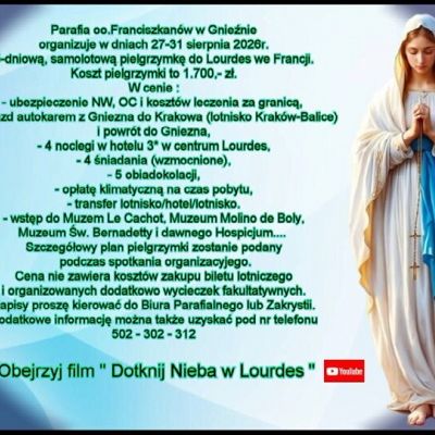 Lourdes - pielgrzymka grafika
