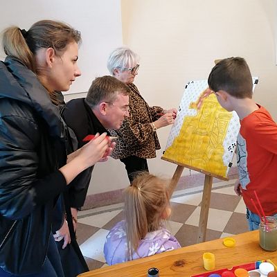 Warsztaty malarskie z wykonywaniem portretu bł. Jolenty grafika